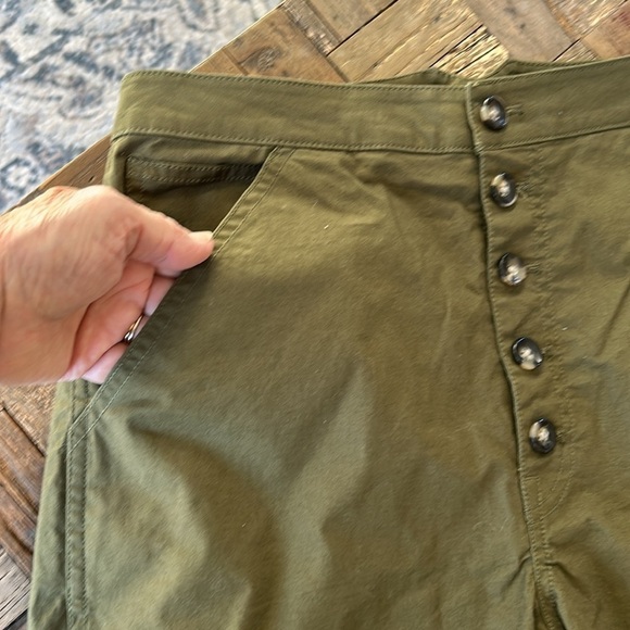 Madewell Greenwich Relaxed Olive Green Pants - Picture 3 of 10